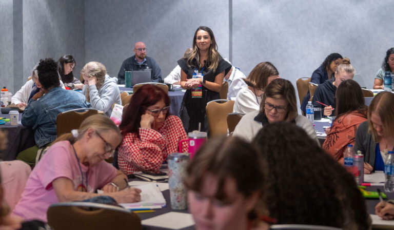 Ahou Vaziri Line leading a workshop with attendees